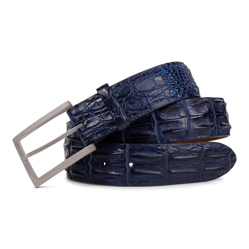 40mm Indigo Australian Hornback Saltwater Crocodile Belt