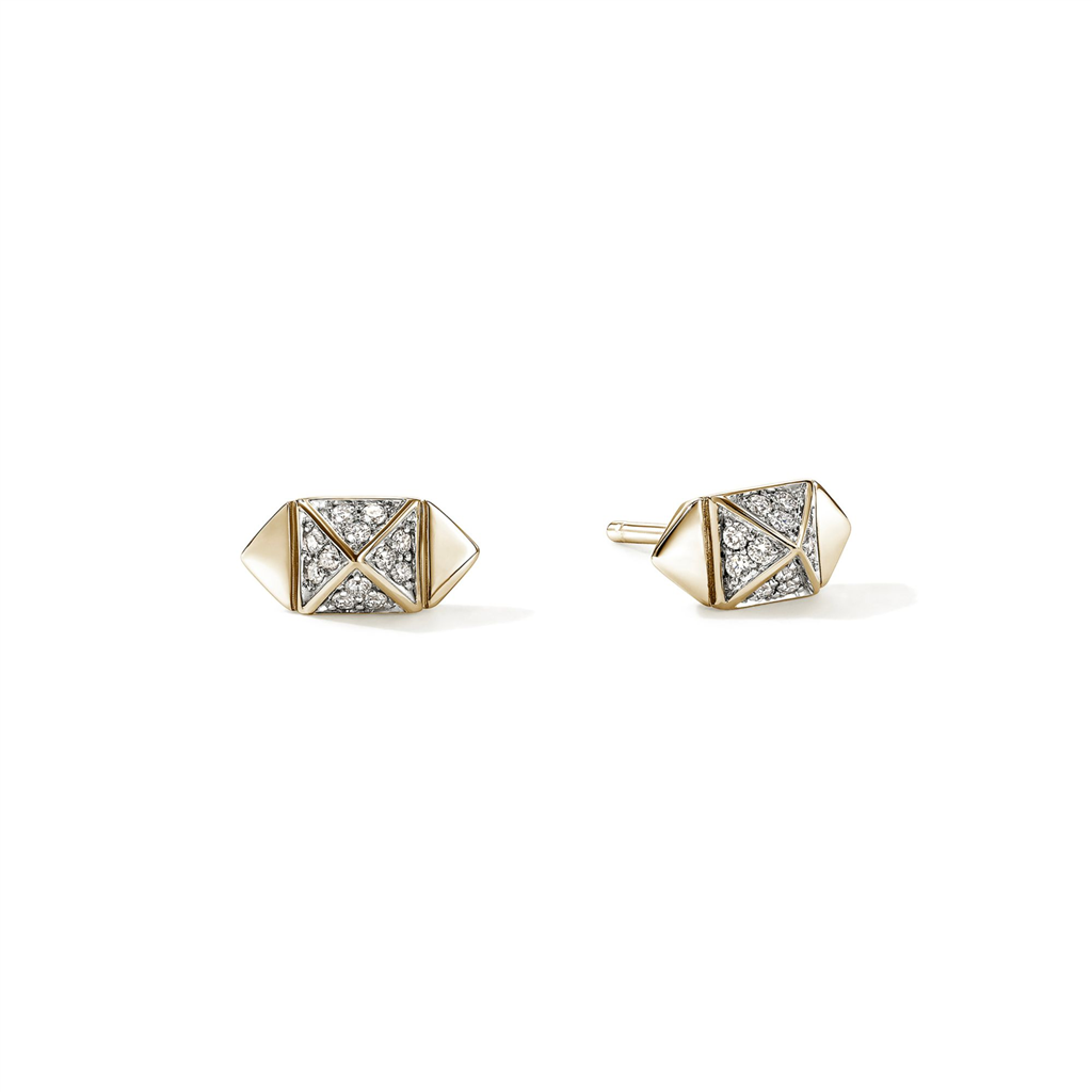 5mm Diamond Icon Stud Earrings – 14KT Yellow Gold, 0.14ct Round Diamonds (Style EGGX972072DI)