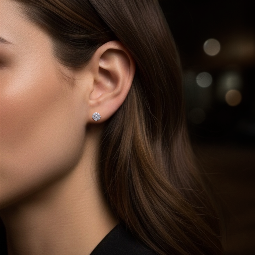 Eternity Diamond Cluster Earrings