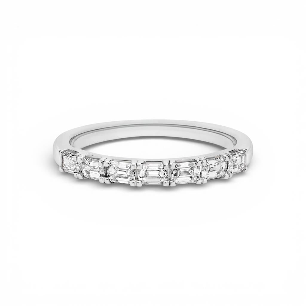 14kt White Gold 0.65ct Baguette Diamond Wedding Band