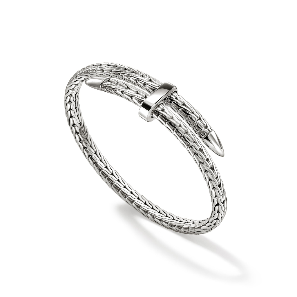 Sterling Silver 5.5mm Spear Flex Cuff