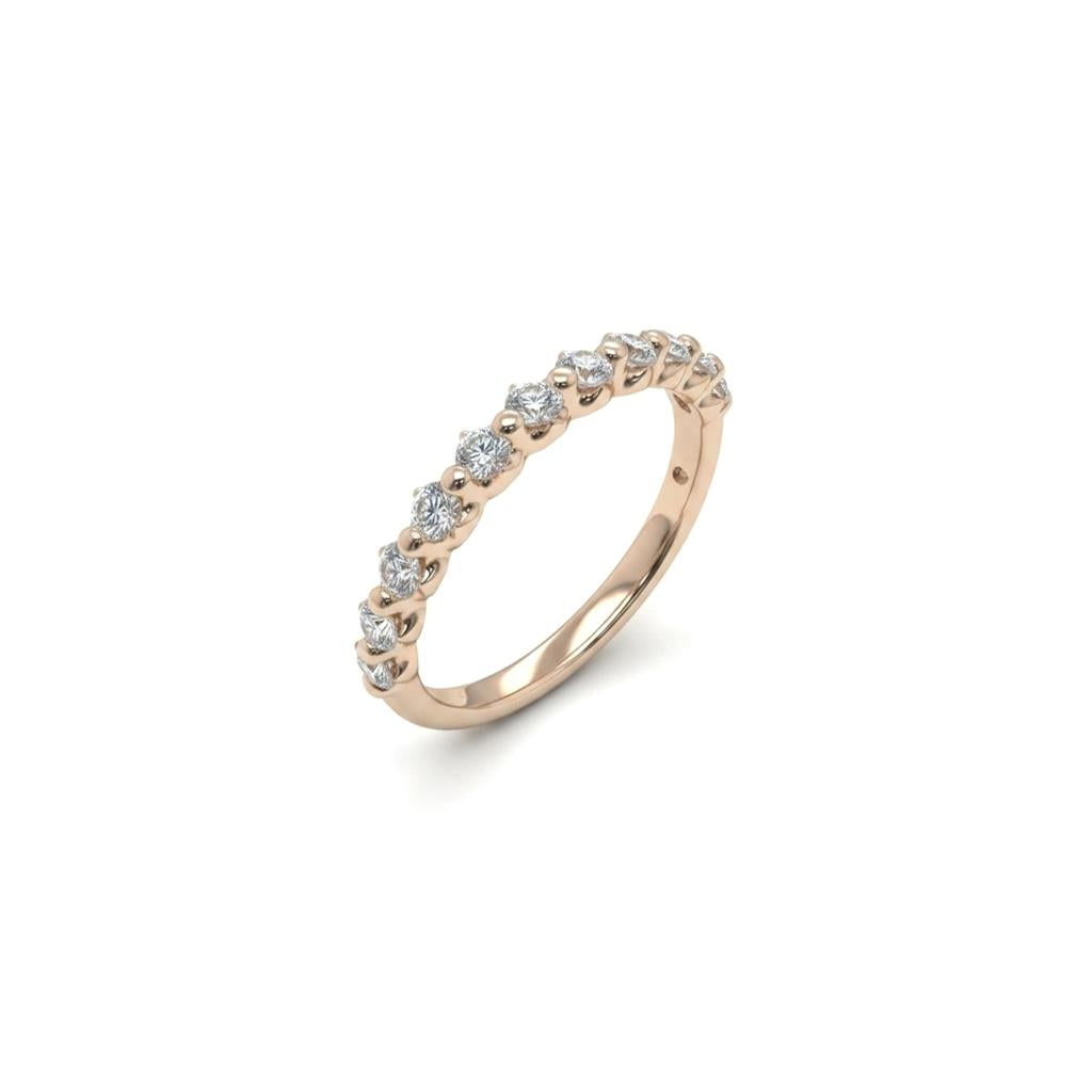 14K Yellow Gold Single Prong Diamond Anniversary Band | 0.50ct