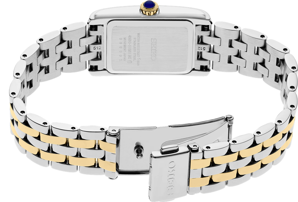 Seiko Essentials SWR044 Two-Tone Stainless Steel White Dial Watch