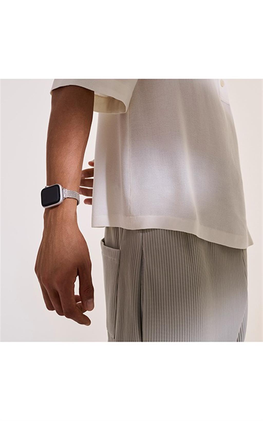 Sterling Silver 18mm Smart Watch Strap WB98651XUM