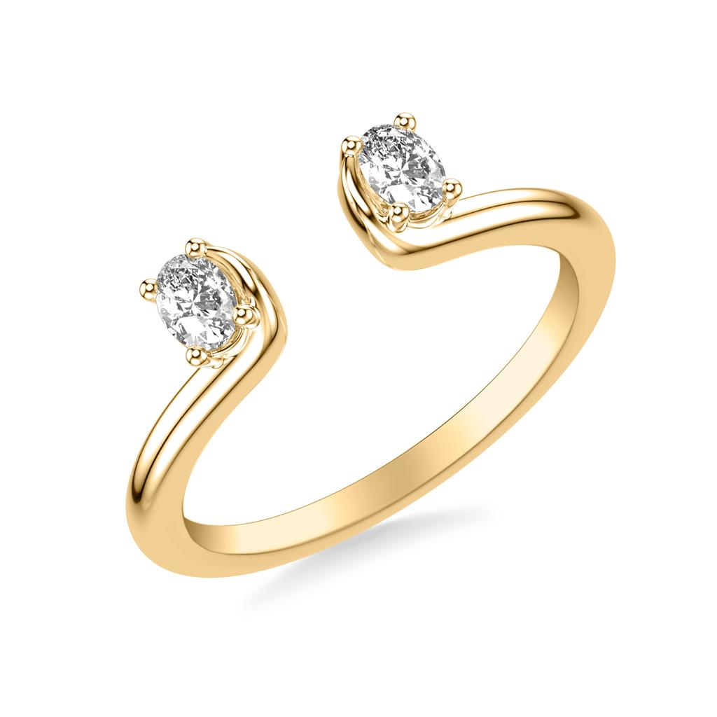 14KT Yellow Gold Diamond Open Enhancer Wedding Band Designed By Frederick Goldman