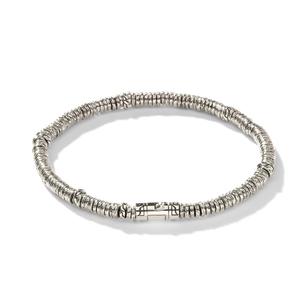 Sterling Silver Beaded 4mm Heishi Bracelet