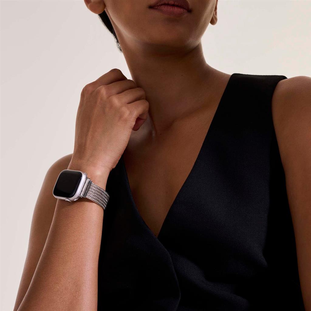 Sterling Silver 18mm Smart Watch Strap