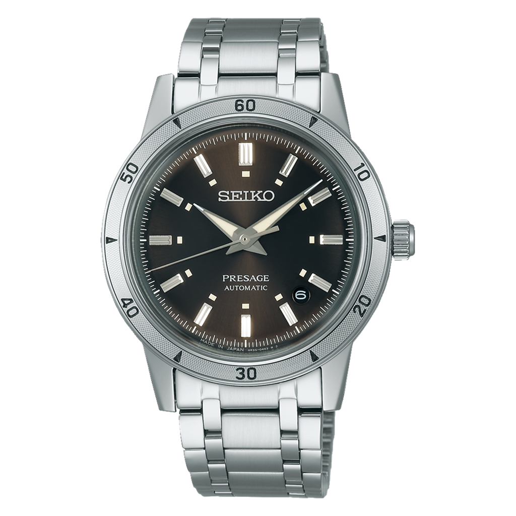 Seiko Presage Style 60s Stainless Steel Blue Index Dial Watch