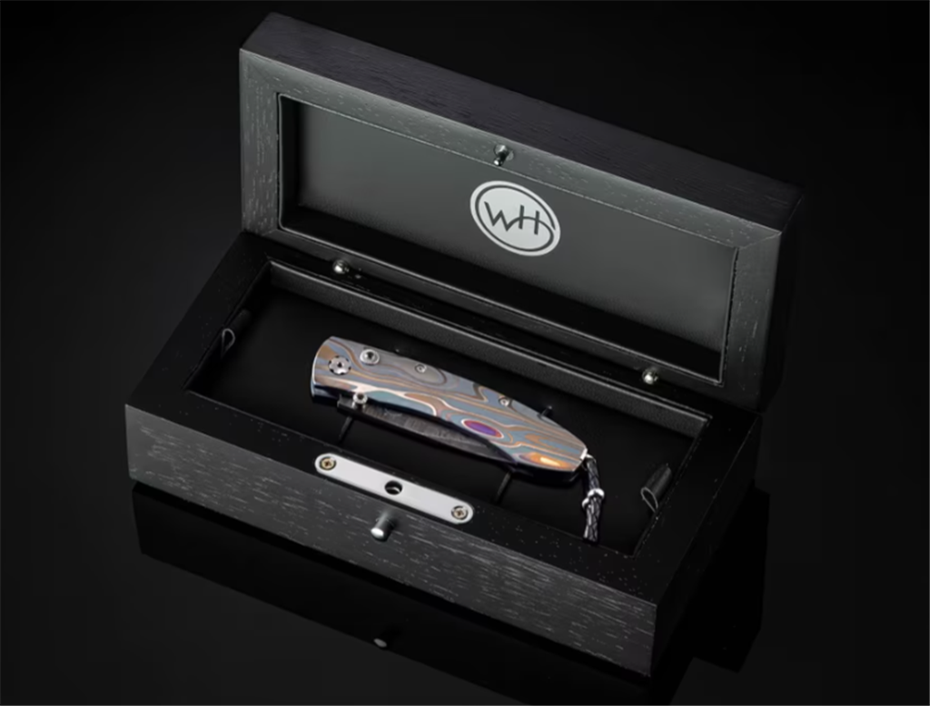 Williamn Henry Monarch ‘Golden Wave' Laser-engraved Titanium Pocketknife