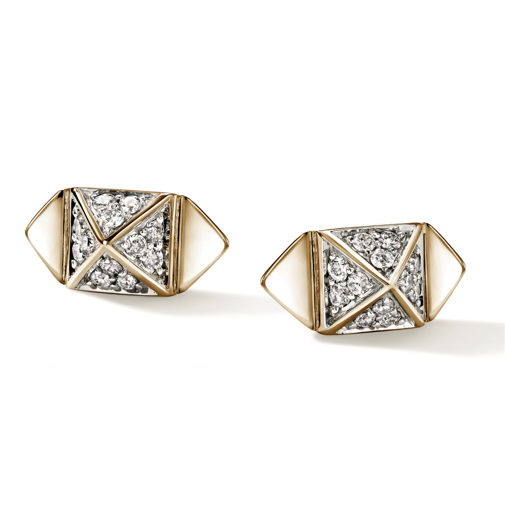 5mm Diamond Icon Stud Earrings – 14KT Yellow Gold, 0.14ct Round Diamonds (Style EGGX972072DI)