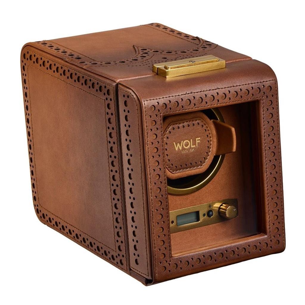Wolf Brogue Single Watch Winder 440106 – Burnished Brown