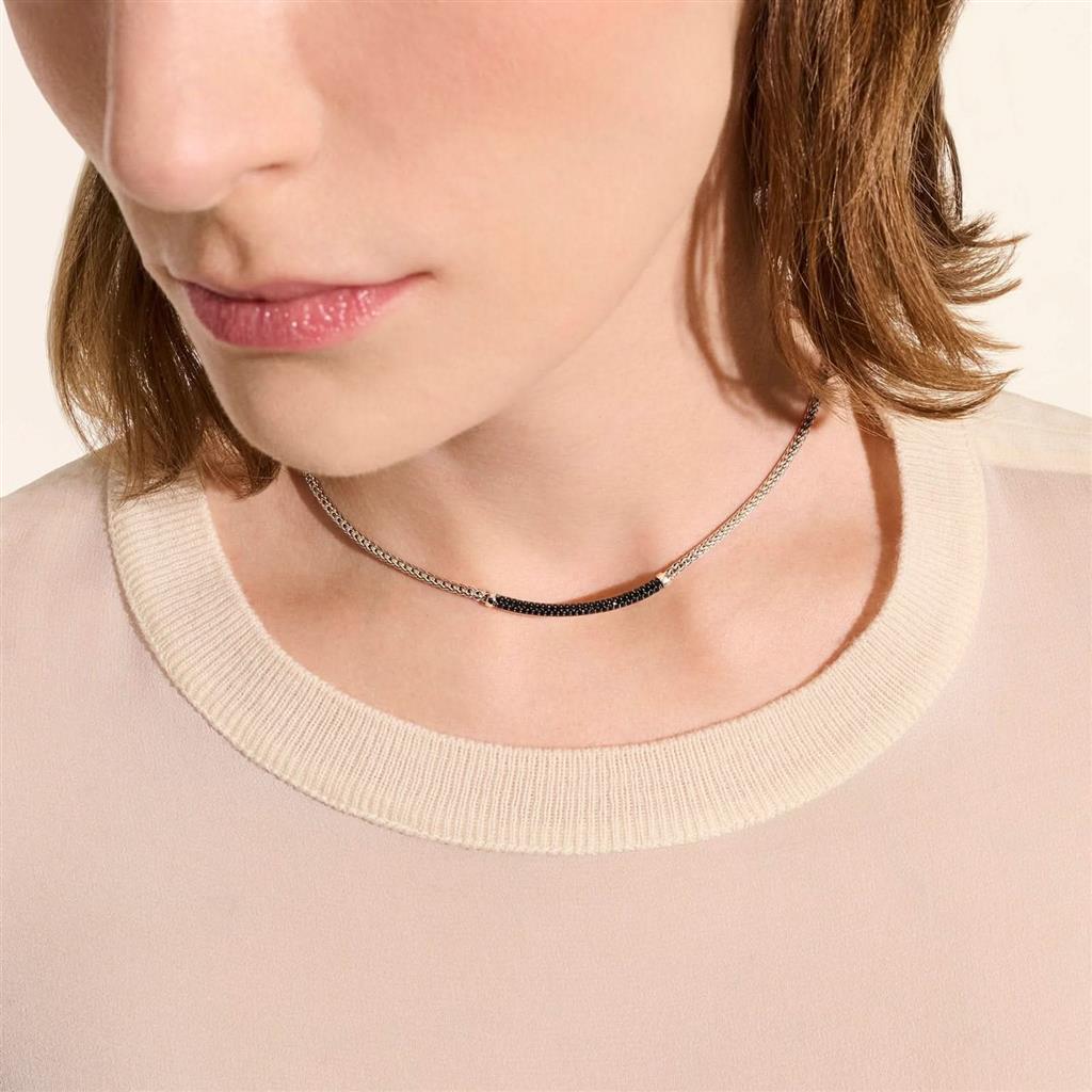 JOHN HARDY 2.5mm Essential Black Sapphire Bar Necklace