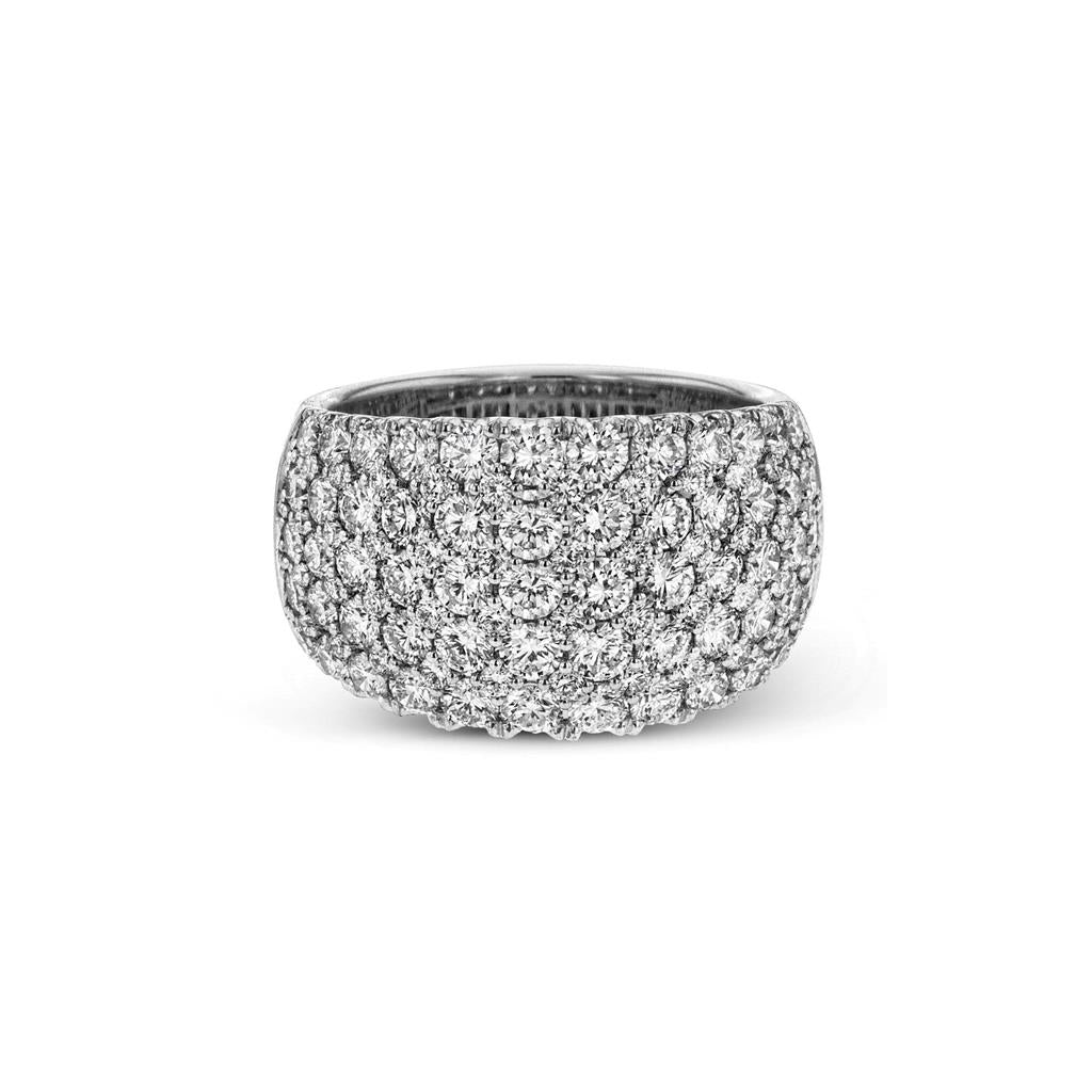 18kt White Gold 5-Row Diamond Band LR1200