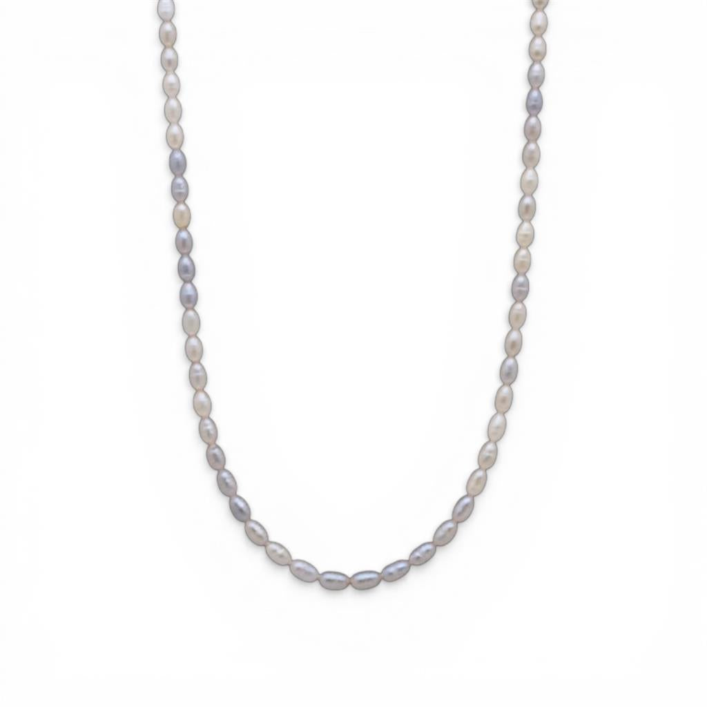 14KT White Gold Diamond Rondelle Necklace