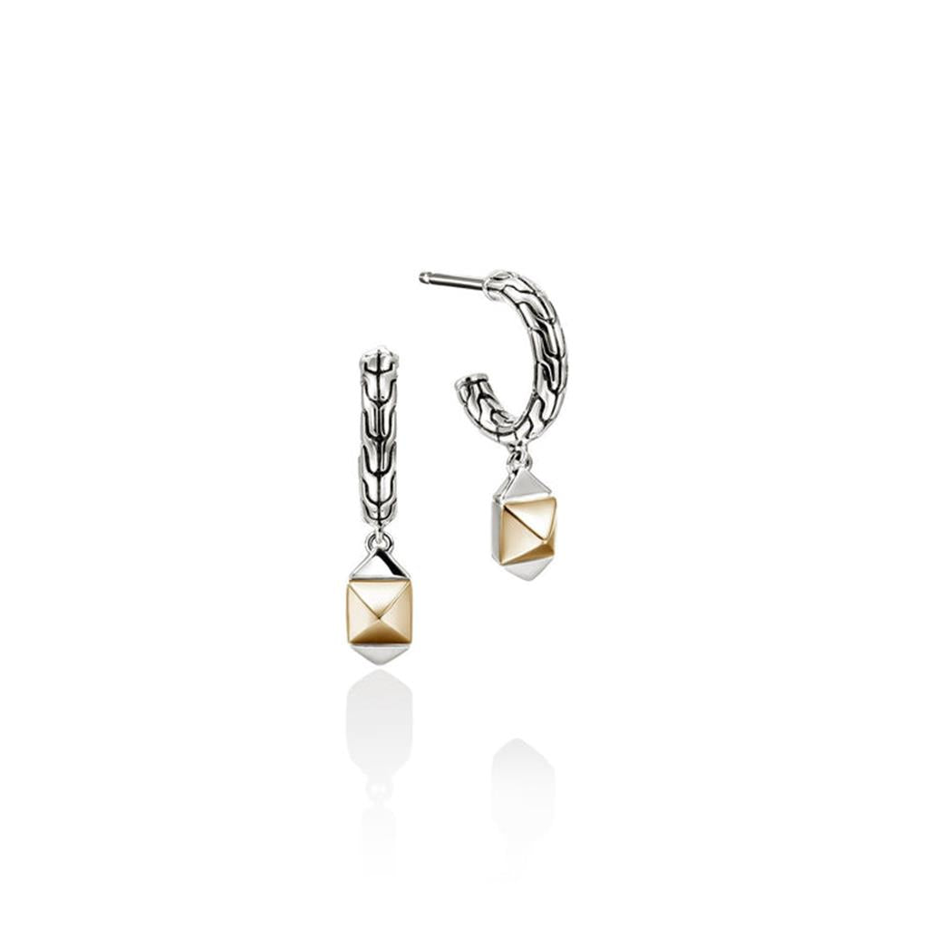 Icon Stud Earrings, Gold, Sterling Silver