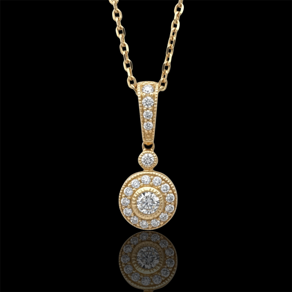Eternity Round Diamond Halo Pendant