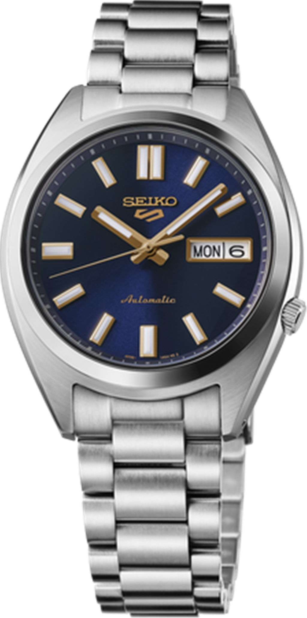 Seiko 5 Sports Stainless Steel Blue Index Dial Watch – Ref. SRPL55