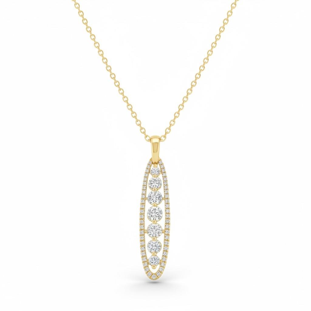 14K Yellow Gold Diamond Fashion Pendant