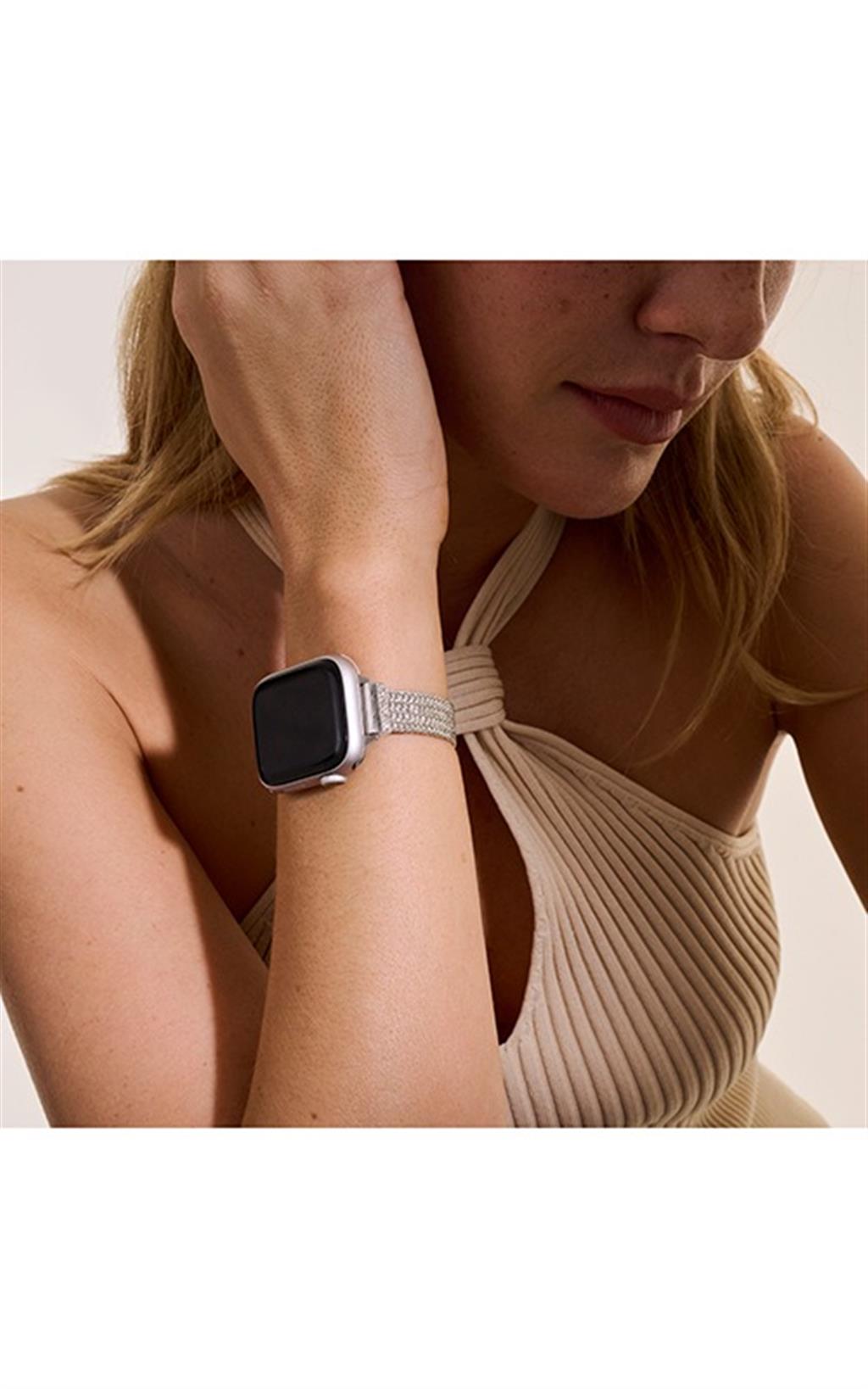 Sterling Silver 18mm Smart Watch Strap WB98651XUM