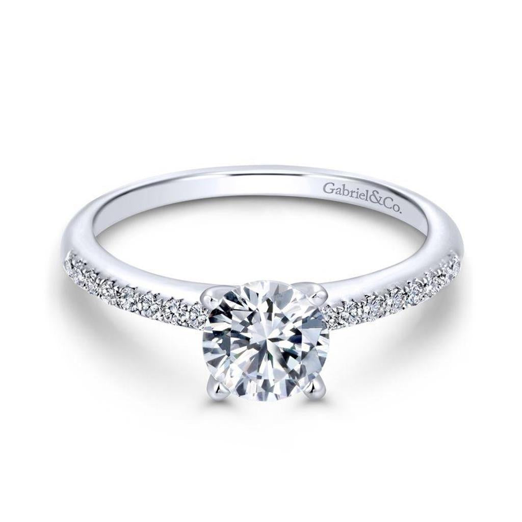 14kt White Gold Diamond Semi-Mounting