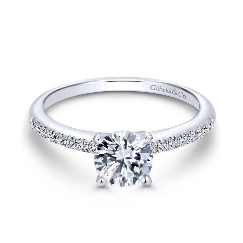 14kt White Gold Diamond Semi-Mounting