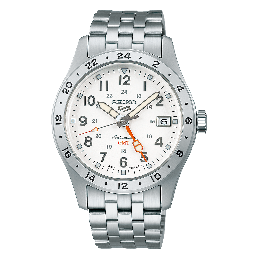 Seiko 5 Sports GMT SSK059 39.4mm White Dial Automatic Watch