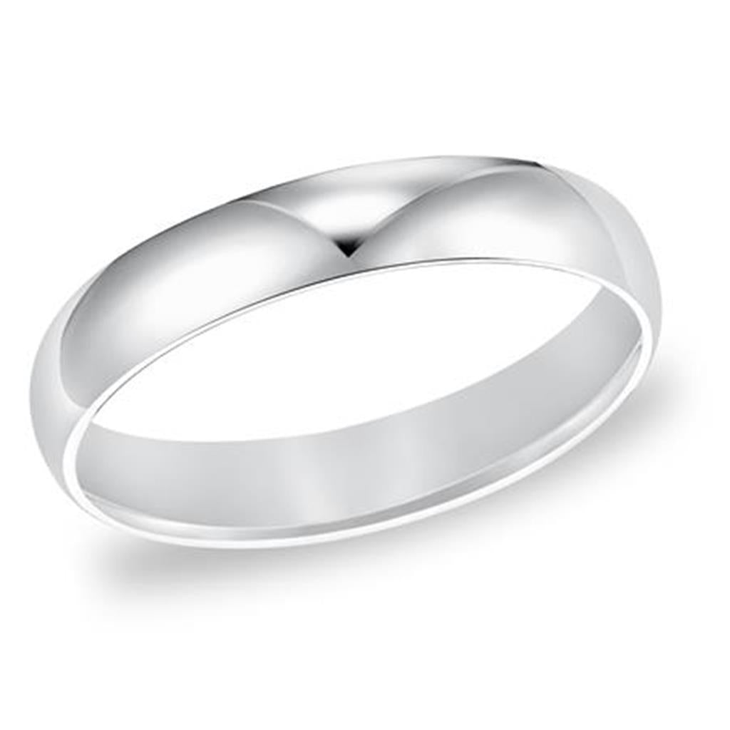 14K White Gold 5mm Comfort Fit Low Dome Wedding Band Size 9