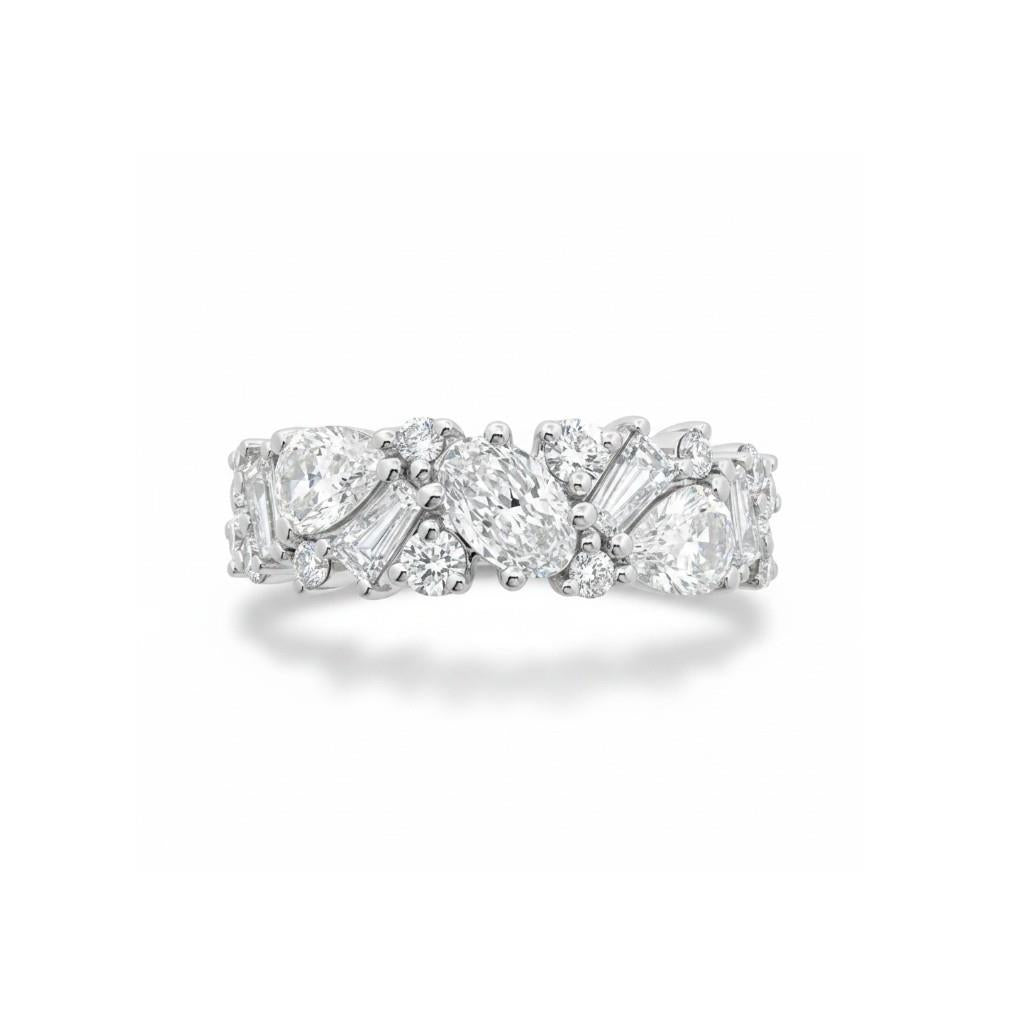 14kt White Gold Multi-Shape L’Amour Crisscut® Diamond Wedding Band