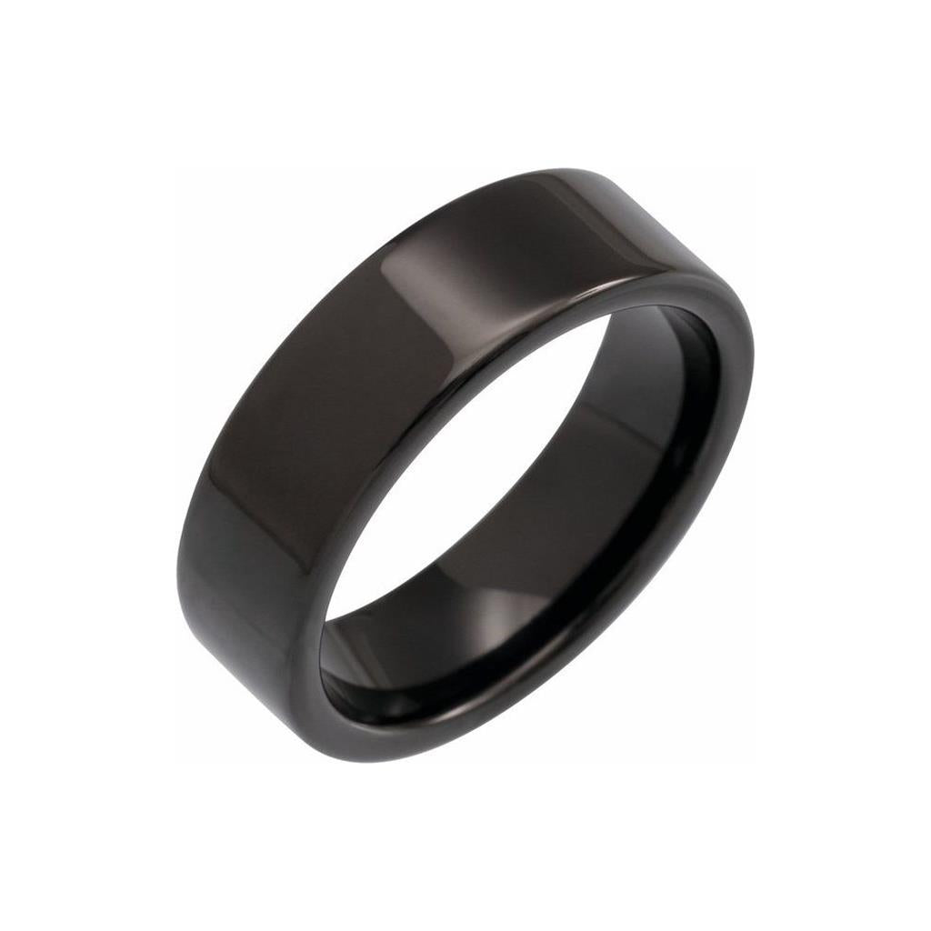 Tungsten 6mm Flat Wedding Band – Size 8.5
