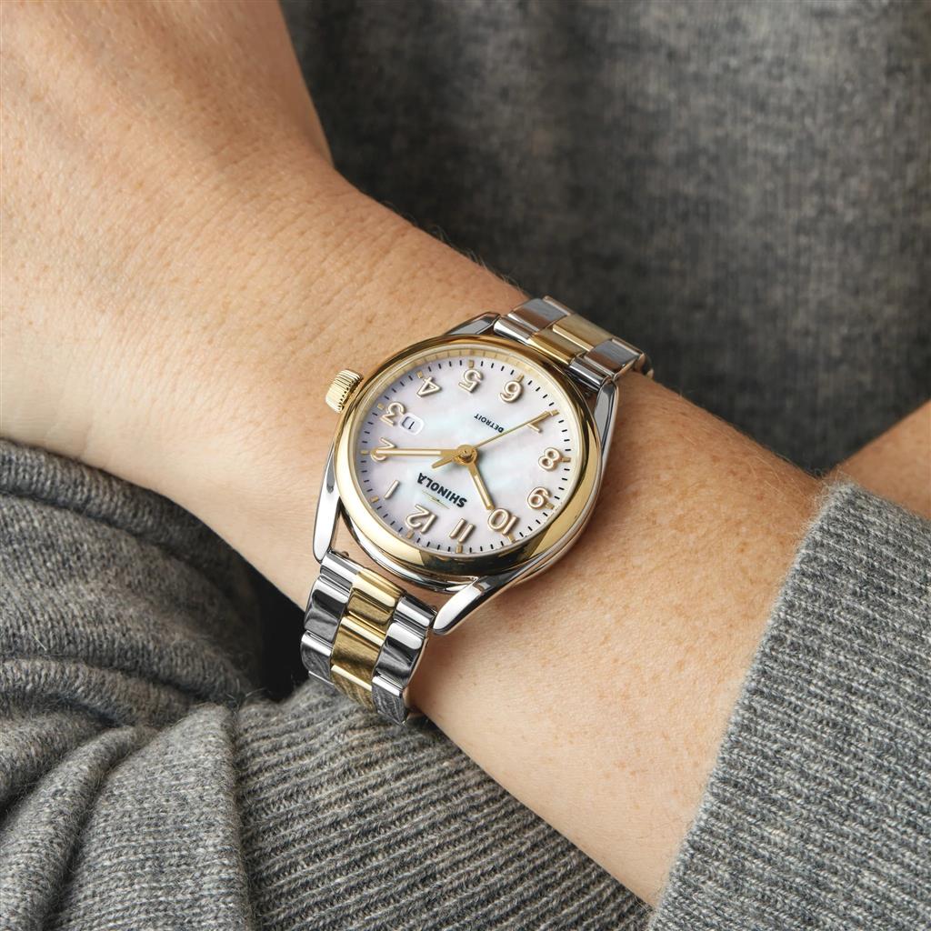 Derby S0120282835 Two-Tone Stainless Steel & Yellow-Gold Mother-of-Pearl Arabic Dial