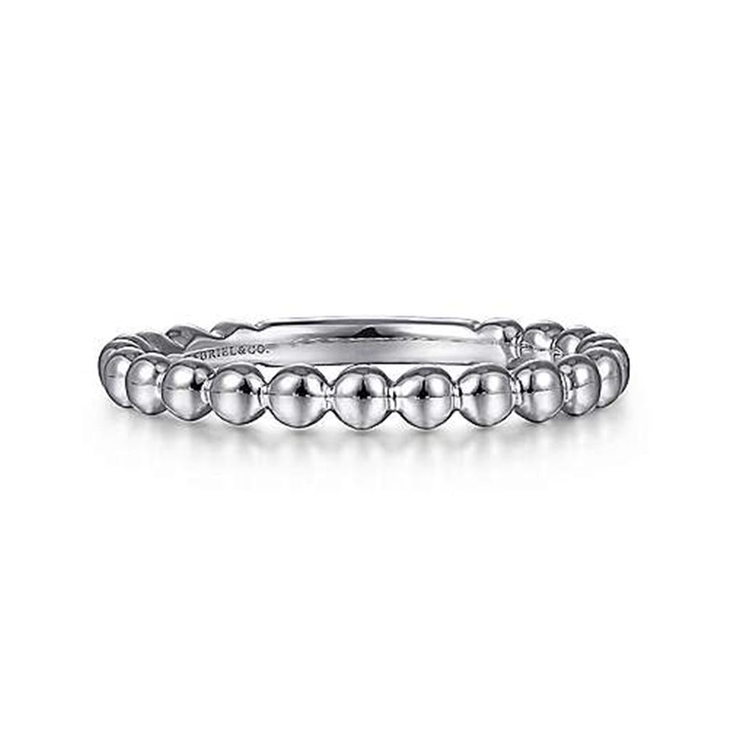 14K White Gold Bujukan Stackable Ring