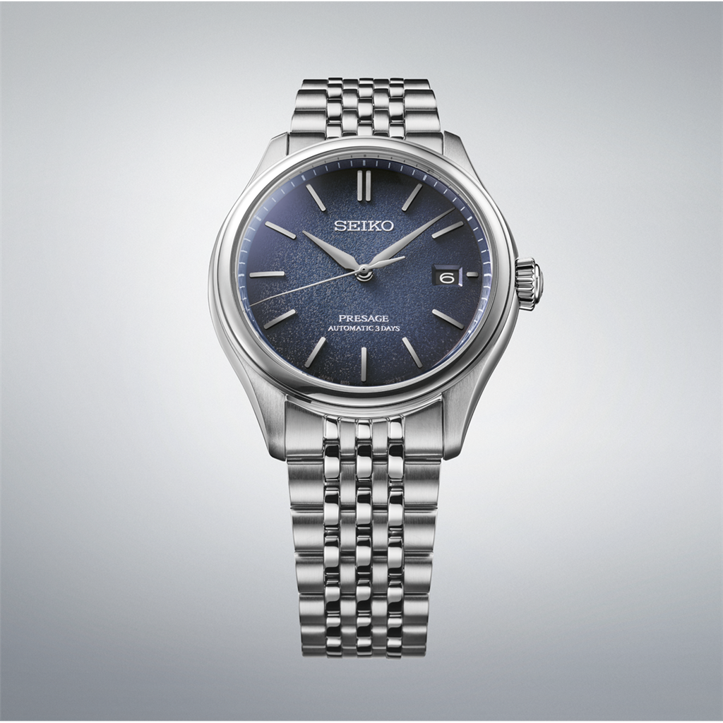 Seiko Presage Classic Series Stainless Steel Blue Index Dial Watch – Ref. SPB525