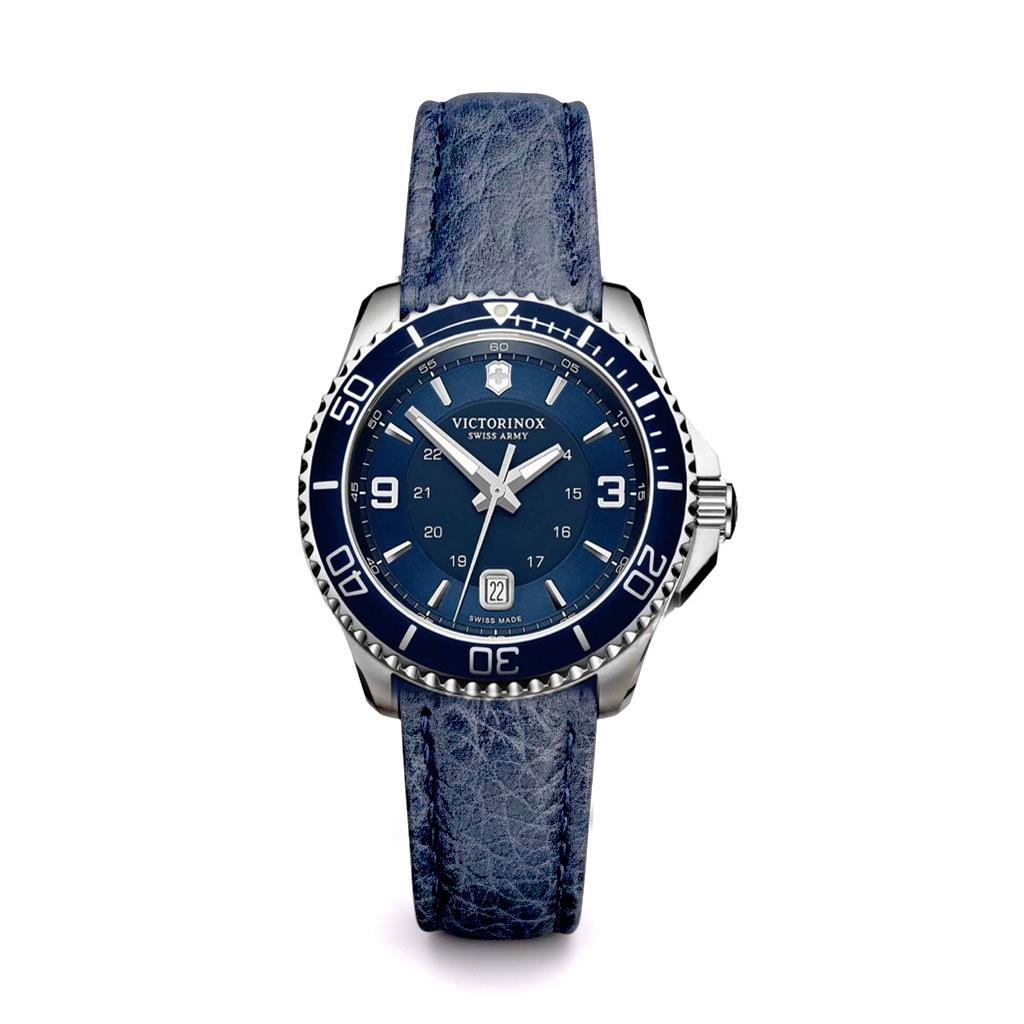 Certified Authentic Victorinox Maverick Small 34mm Blue Dial Watch