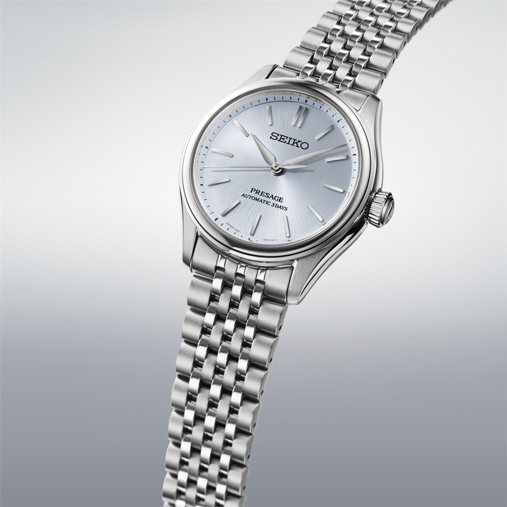 Seiko Presage Luxe Classic Series Stainless Steel Light Blue Index Dial Watch – Ref. SPB521