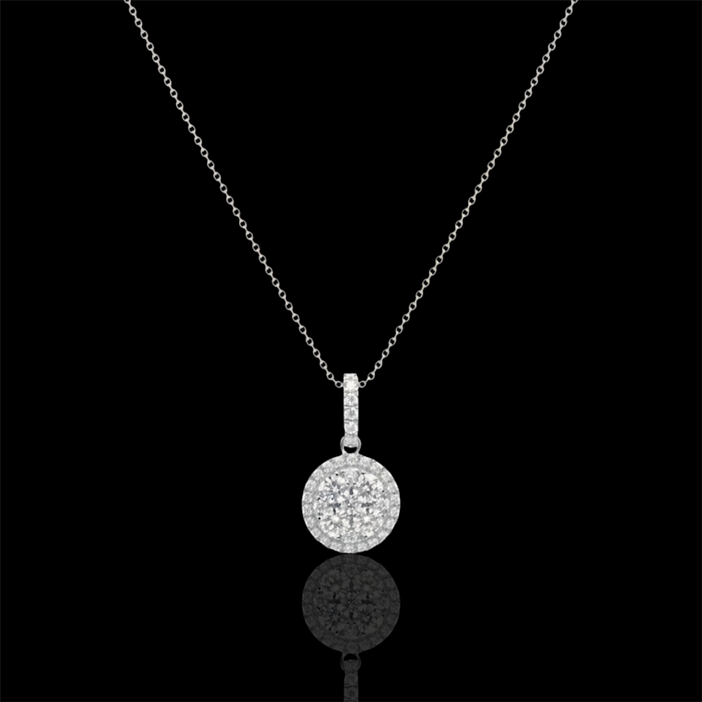 Eternity Diamond Cluster Pendant