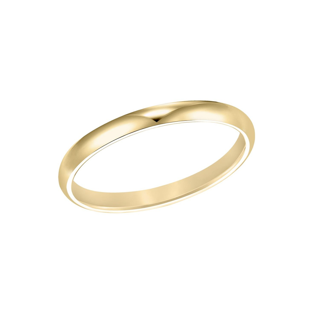14kt Yellow Gold 2mm Low Dome Comfort Fit Wedding Band