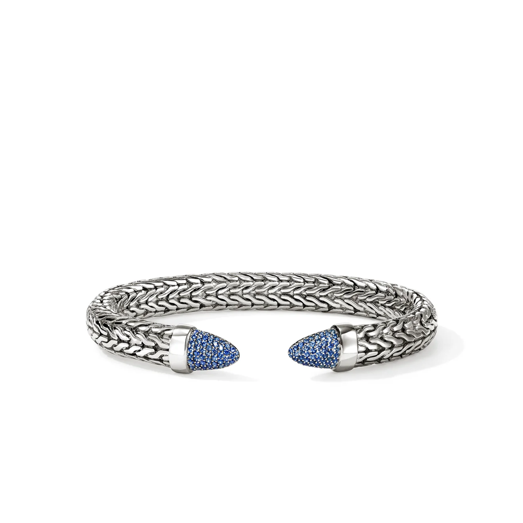 Sterling Silver & Sapphire Spear 50 Flex Cuff