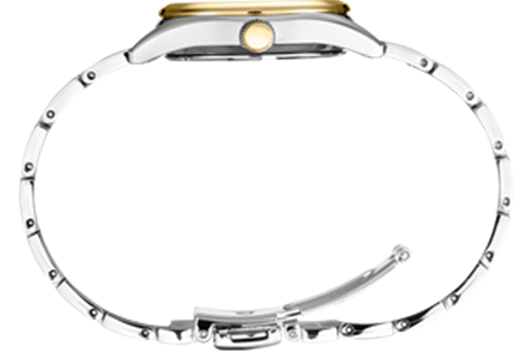 Seiko Two Tone Stainless Steel White Index Dial Essential SUR636 - side view