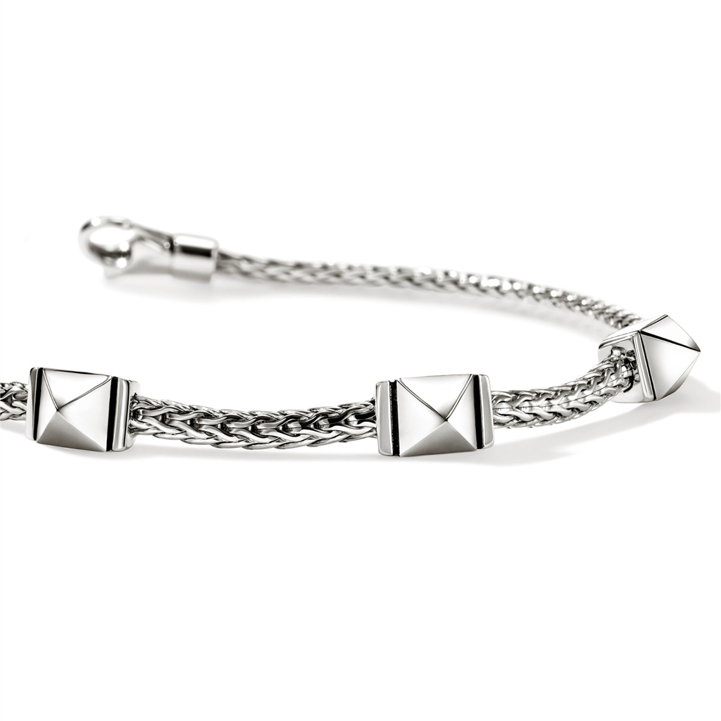 Icon 3-Station Bracelet ā Sterling Silver, 2.5mm