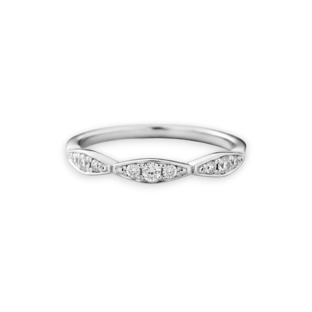 14kt White Gold Diamond Stackable Ring – 0.17ct
