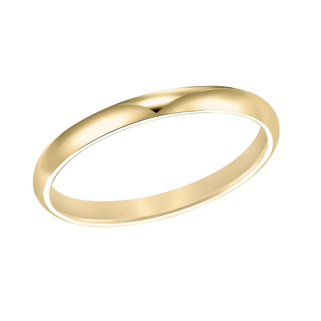 14kt Yellow Gold 2mm Low Dome Comfort Fit Wedding Band