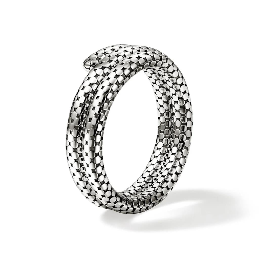 Dot Coil Bracelet, Sterling Silver - side view