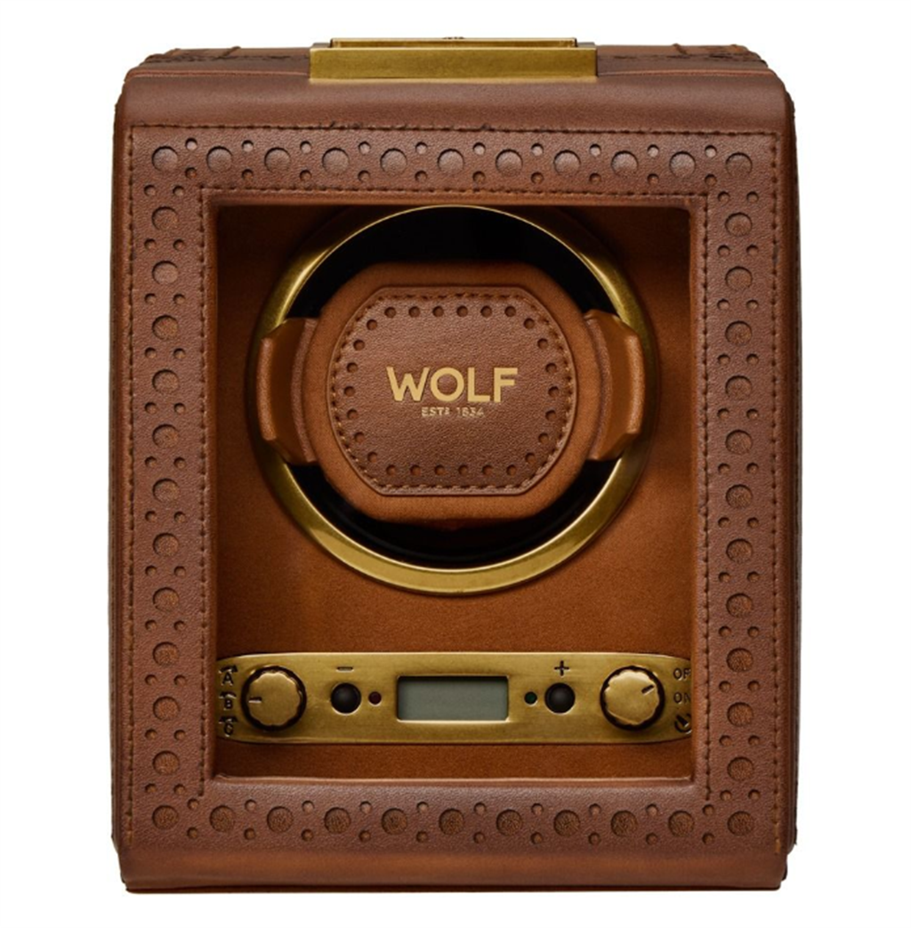 Wolf Brogue Single Watch Winder 440106 – Burnished Brown