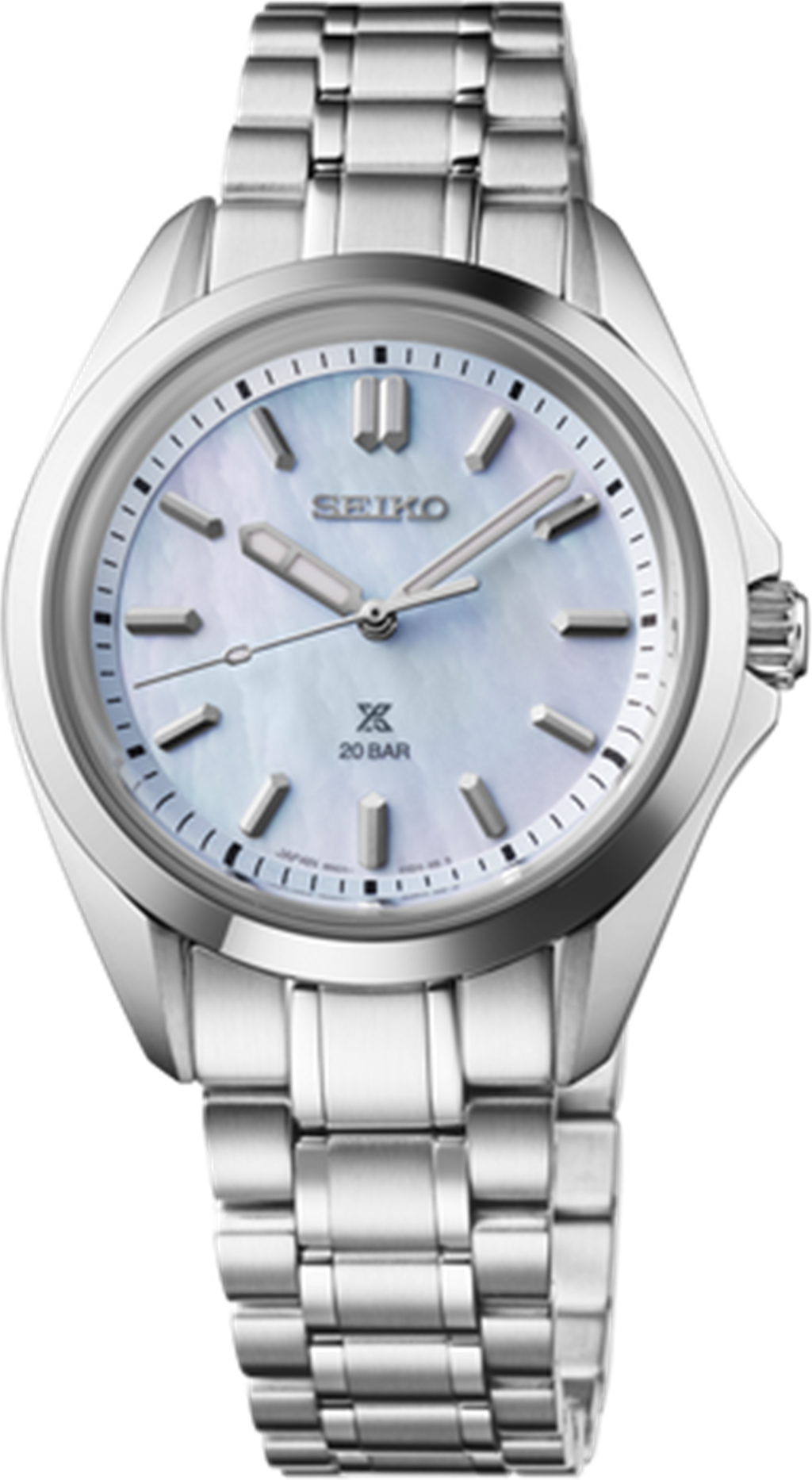 Seiko Prospex Stainless Steel Mother-of-Pearl Index Dial Watch – Ref. SUR605