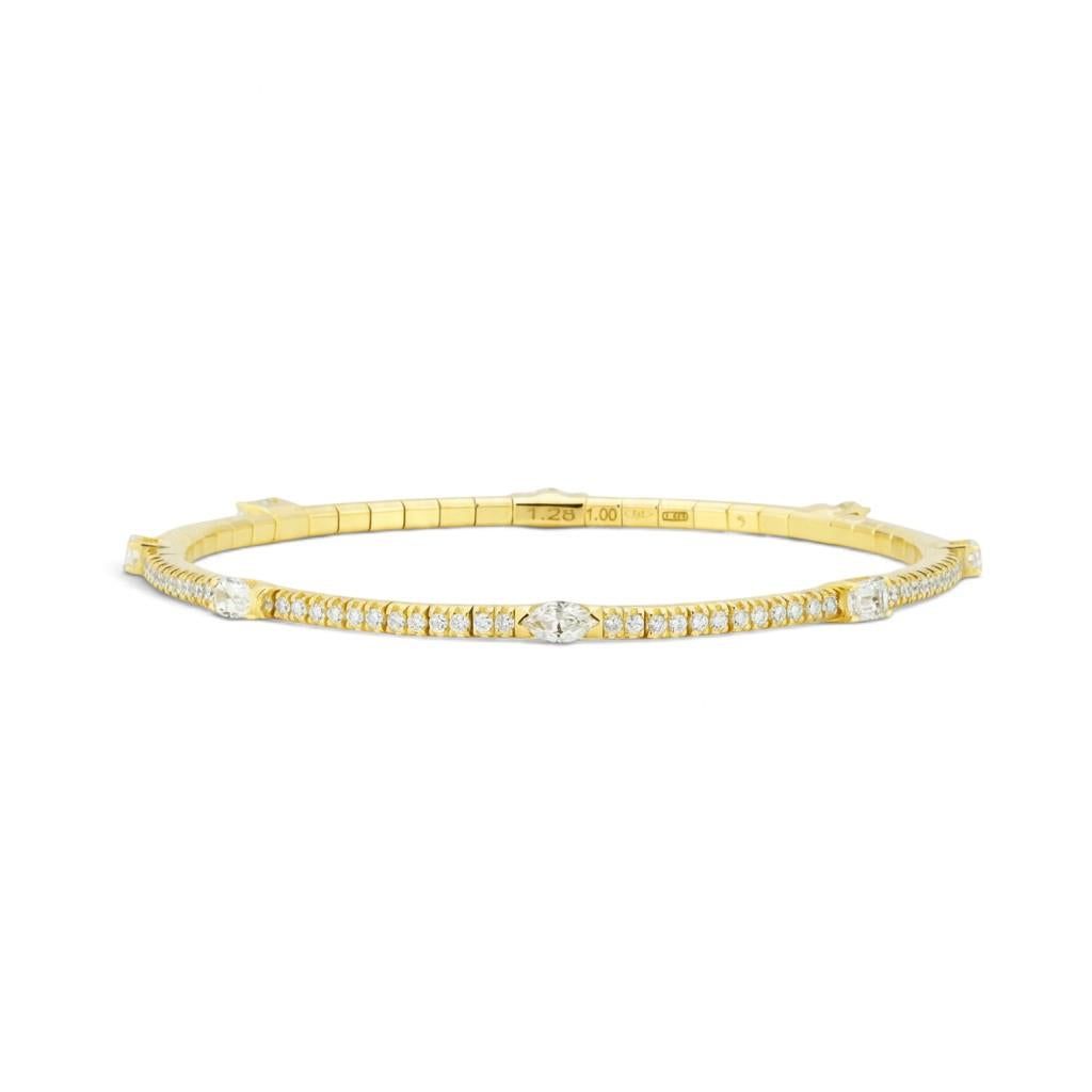 Demeglio 18KT Yellow Gold 2.28ct Multi-Shape Diamond Bracelet