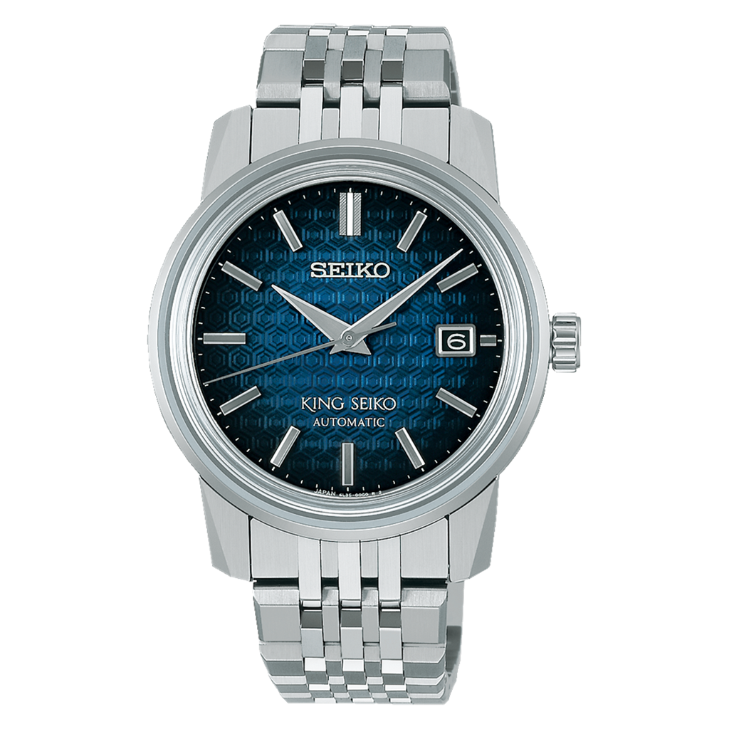 King Seiko SJE105 38.6mm Stainless Steel Blue Dial Automatic Watch
