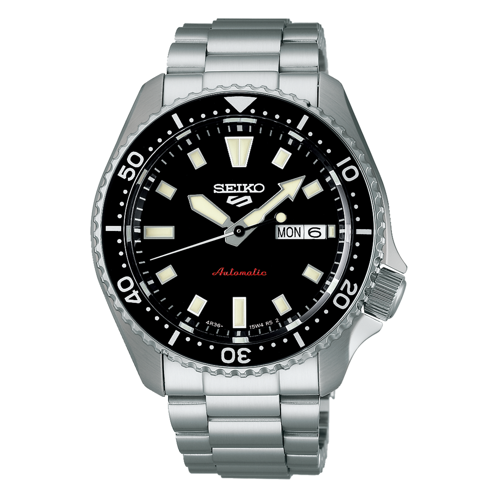 Seiko 5 Sports Stainless Steel Black Index Dial SKX Series Watch – Ref. SRPL85