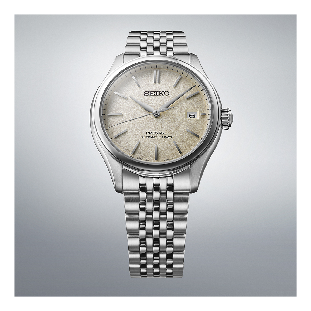 Presage SPB463 Stainless Steel Ivory Index Dial Watch