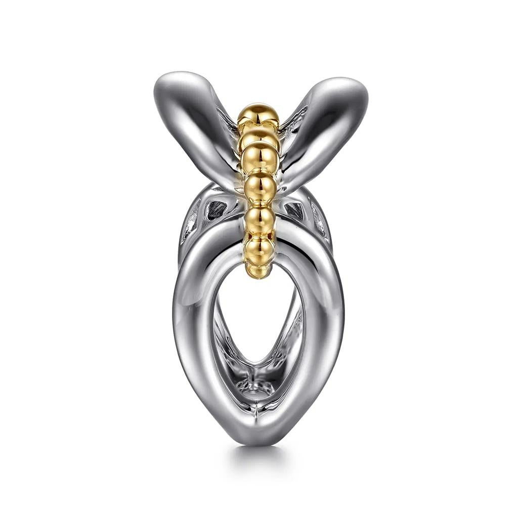 Bujukan Link Ring in 14K Yellow Gold & Sterling Silver - side view