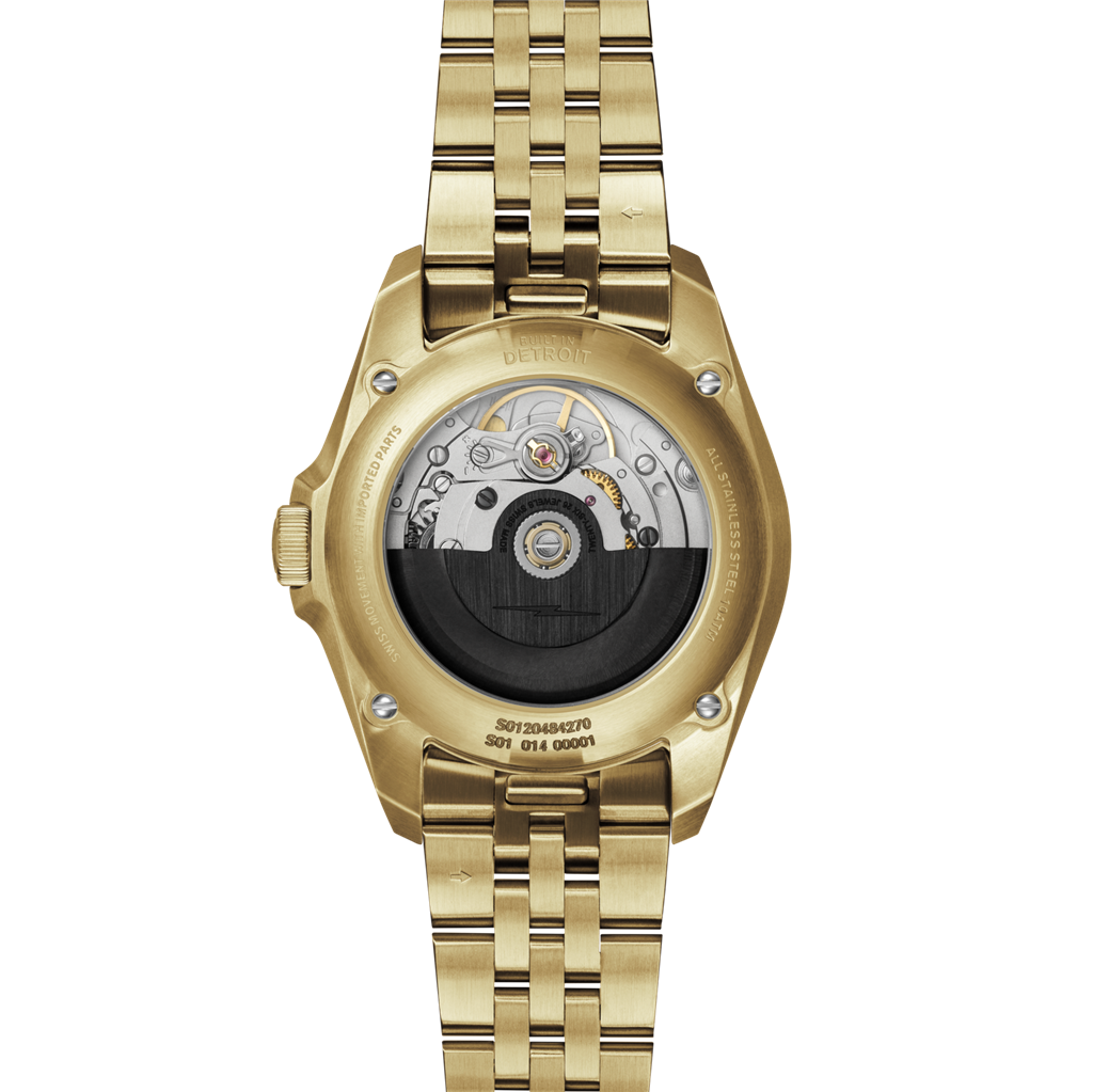 Shinola S0120484270 Circadian Monster 36mm Yellow Gold PVD Mother of Pearl Diamond Dial Watch